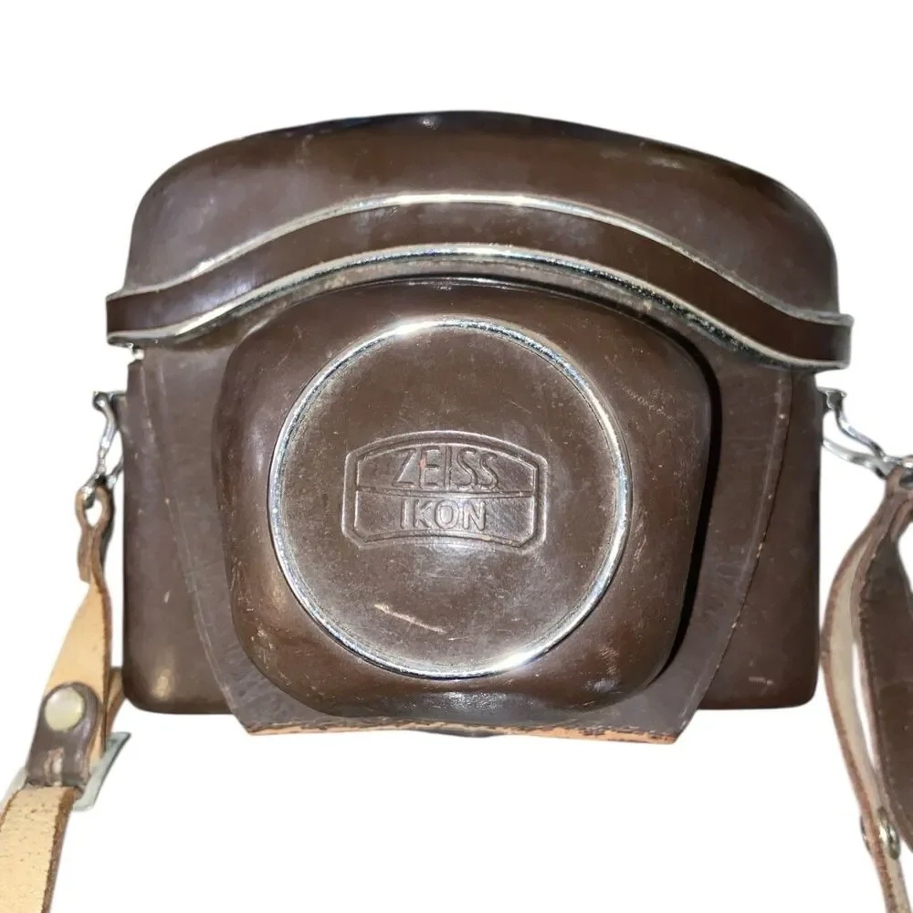 Zeiss Ikon Contaflex Super B 35mm SLR W 50mm F/2.8 Tessar Lens & Leather Case